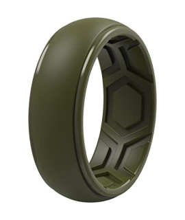 Thunderfit Silicone Rings For Men - Breathable Step Edge - 84Mm Width - 22Mm Thick (Olive Green - Size 155-16 (245Mm))