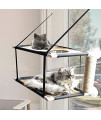 Blueshyhall Cat Window Perch, Cat Hammock Window Seat, Double Layers Space Saving Cat Bed for Indoor Cats