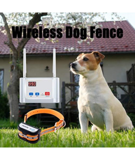 Hokita Dog Fence Wireless,Outdoor Electric Pet Containment System,with Waterproof and Rechargeable Training Collar Receiver Dog Boundary Container