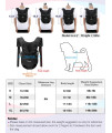 Pawaboo Pet Carrier Backpack, Adjustable Pet Front Backpack Cat Dog Carrier Backpack Safety Travel Bag, Legs Out, Easy-Fit for Traveling Hiking Camping for Small Medium Dogs Puppies - Small, Black