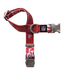 Littlearth Unisex-Adult NFL San Francisco 49ers Premium Pet collar, Team color, Medium