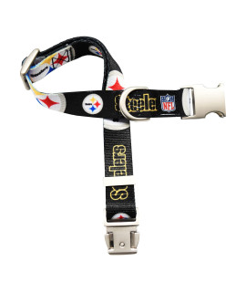 Littlearth Unisex-Adult NFL Pittsburgh Steelers Premium Pet collar, Team color, Large