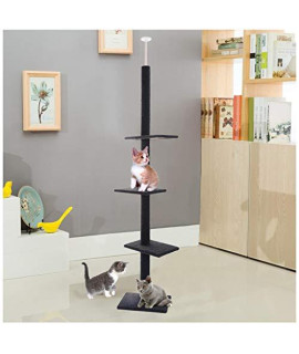 Jungaha Cat Tree Tower Multi-Level 112 Inches Pet Club Stand House Condo Kitty Activity Tower with Scratching Posts Pet Bed Indoor Cat Furniture for Kittens