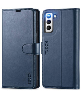Tucch Wallet Case For Galaxy S21+ Plus 5G With Tpu Shockproof Interior Case] Rfid Blocking] Folio Stand Card Slot, Magnetic Pu Leather Protect Cover Compatible With Galaxy S21+ 67-Inch, Dark Blue