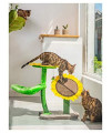 Jiaye Cat Climbing Frame Sunflower Cat Climbing Frame Cat Nest Cat Tree Integration Sisal Cat Scratch Board Cat Nest Small Cat House (Color : Three Flowers)
