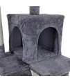 68 Inches Pet Cat Tree Tower Climbing Shelf, Pet Scratching Post Tower, Cat Apartment Game Habitat Cat Tower Condo Toy, Luxury Furniture