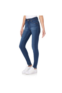 WallFlower Womens Ultra Skinny Mid-Rise Insta Soft Juniors Jeans (Standard and Plus), Hayden Pure, 5 Long