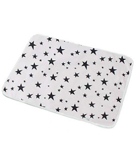 Yiton Dog Diaper Mat Absorbent Environment Protect Waterproof Washable Reusable Training Pad Dog Seat Cover 1Pcs Black Star M