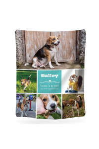 Niwaho Personalized Dog Memorial Gifts - Pet Loss Condolence Gifts - Customized Throws Blankets With Loss Of Dog Picture And Name - Grief Gift For Dog Mom