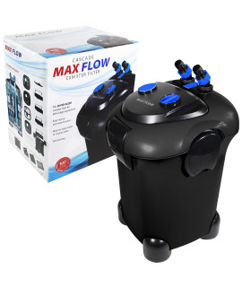 Penn-Plax Cascade Max Flow Aquarium Canister Filter - Great for Extra Large Fish Tanks - Perfect for 250+ Gallon Aquariums - 820 Gallons per Hour (GPH)