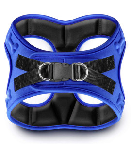 Metric USA comfort fit Dog Harness Easy to Put-on comfortable Adjustable Step in Soft Padded Dog Vest Harnesses for Small and Medium Dogs Under 30 lbs, Blue, S, chest 16-18