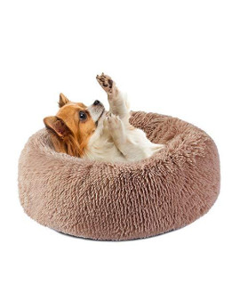 BPEDT Dog Bed Cat Bed Donut, Anti Anxiety Pet Bed Plush Warming Cozy Machine Washable Dog Bed Round, Improve Sleeping Calming Dog Bed for Large Medium Small Dog (X-Large 40''-2021)
