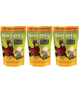 Unipet Hentastic Peck 'n' Mix Herb Surprise Chicken Treats, 32 Ounces (3 Pack)