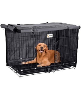 Dog Crate Cover Durable- Fits 24 30 36 42 48 Inches Wire Crate - Dog Kennel Cover for Medium and Large Dog - Heavy Duty Oxford Fabric with 1 2 3 Doors