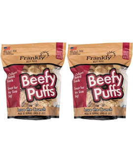 Frankly 2 Pack of Venison Beefy Puffs Dog Treats, 5 Ounces Each, Made in The USA
