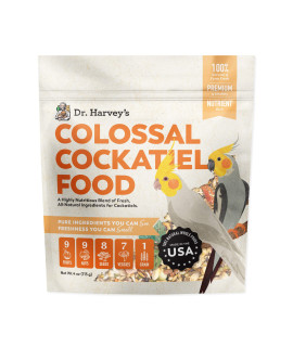 Dr. Harvey's Colossal Cockatiel Food, All Natural Daily Food for Cockatiels, Trial Size (4 Oz)