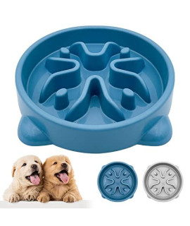 Vannon Slow Feeder Dog Bowls Anti-Choking Puppy Bowl Non Toxic Dog Dish Bloat Stop Dog Food Bowls Puzzle Feeders For Puppy And Small Dogs, 1 Cup, Blue