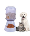 ?Fast Delivery? Chowsing Pet Feeder and Water Food Dispenser Automatic for Dogs Cats 100% BPA-Free Gravity Refill Easily Clean Self Feeding for Small Large Pets Puppy Kitten Rabbit Bunny 0.83 Gal