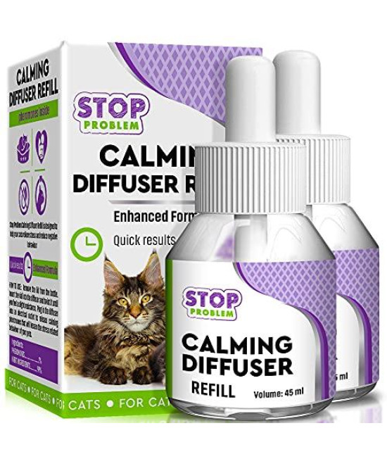 Beloved Pets Pheromone Calming Diffuser Refill 2 Pack for Cats with Long-Lasting Relax Effect - Enhanced Formula of Anxiety Relief - Stress Prevention for Pets (Diffuser not Included)