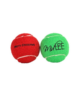 Midlee Christmas 2.5 Dog Tennis Balls - 2pk