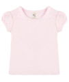 Lilax girls Basic Short Puff Sleeve Round Neck cotton T-Shirt 10 Pink