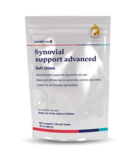 Covetrus Synovial Support Advanced Soft Chews for Dogs 60 lbs. and Over 120 Count 071393 Brown