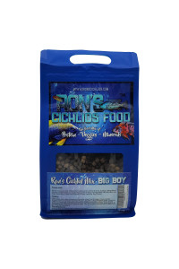 Rons cichlid Fish Food for African cichlids, Tetras Other Tropical Fish, Premium Food For Brighter colors, Healthier Fish cleaner Tanks, Pellets Made with Real Shrimp Natural Ingredients, 8 oz
