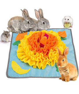 20 A 20 Rabbit Foraging Mat With Fixing Handle- Machine Washable Polar Fleece Pet Snuffle Pad Funny Interactive Nosework Feeding Mat Treat Dispenser For Rabbits Bunny Guinea Pigs Ferrets Chinchillas