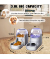 2 Pack Automatic Cat Feeders- Dog Water Bowl Dispenser and Dog Food Bowls Set Dog Feeding & Watering Supplies for Small Medium Big Pets Cat Bowls for Food and Water 1 Gallon