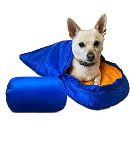 Vegapop Blue Sleeping Bag for Extra Small to Small Dogs Or Cats with Storage Bag- Portable Warm Waterproof Blanket for Pets-Perfect for Camping, Backpacking, Traveling, or Indoors and Outdoors