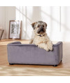 Enchanted Home Pet Grey Cookie Sofa, 26.5" L X 16" W X 10" H, Small