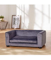 Enchanted Home Pet Grey Cookie Sofa, 26.5" L X 16" W X 10" H, Small