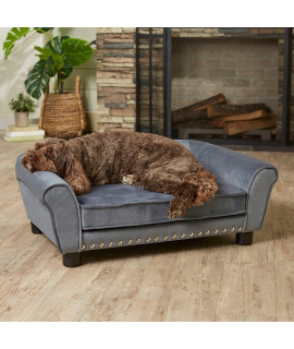 Enchanted Home Pet Gray Charley Pet Sofa, 31.73" L X 20" W, Medium
