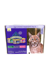 Blue Buffalo Wilderness High Protein Grain Free, Natural Adult Pate Wet Cat Food, 3 Ounce (Pack of 24)