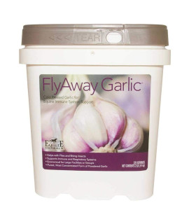 FlyAway Garlic. Feed-Thru Supplement for Horses. 100% Cold-Pressed Garlic Powder Supports Healthy Immune, Respiratory and Digestive Systems. Natural Repelling Agent. Concentrated Formula. (2 Lbs).