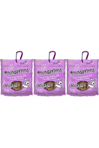Loving Pets 3 Pack of chicken Houndations Small Dog Puppy and Training grain-Free Treats 4 Ounces Each Made in The USA