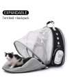 SUPERBE Cat Carrier Backpacks Bubble Bag, Dog Backpack Carrier for Small Dogs/Kitten, Expandable Airline-Approved Transparent Pet Carrying Hiking Traveling Backpack (Black)