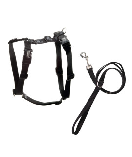 Blue-9 Pet Products No-Pull Balance Harness and Loose Leash Walking Set Dogs, Made in The USA, Black, Medium/Large