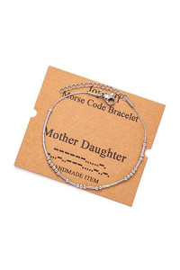 Joycuff Mother Daughter Morse Code Bracelets For Women Motivational Christmas Birthday Mothers Day Gifts For Mom Daughter Encouragement Empowerment Funny Inspirational Jewelry For Mother