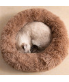 Gavenia Cat Beds For Indoor Cats,236Aax236Aa Washable Donut Cat And Dog Bed,Soft Plush Pet Cushion,Waterproof Bottom,Fluffy Dog And Cat Calming And Self Warming Bed For Sleep Improvement,Coffee