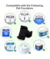 NautyPaws Cat Fountain Foam Filter Replacement, 8 Packs Cat Fountain Sponge Foam Filter for Cat Water Fountain Automatic Drinking Water Dispenser