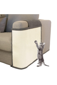 Cat Scratch Furniture Couch Protector with Natural Sisal for Protecting Couch Sofa Chair (Left Hand)