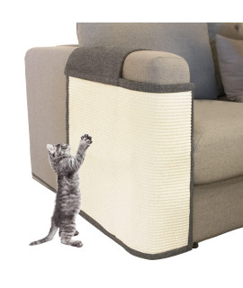 Cat Scratch Furniture Couch Protector with Natural Sisal for Protecting Couch Sofa Chair (Right Hand)