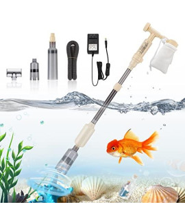 bedee Aquarium Gravel Cleaner: Electric Fish Tank Cleaner 6 in 1 Automatic Vacuum Siphon Cleaner Kit with Adjustable Water Flow for Water Changing Gravel Washing Water Filter - DC 12V Safer