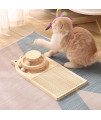 ZUKIBO Wooden Cat Scratching Turntable Post with 360