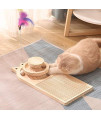 ZUKIBO Wooden Cat Scratching Turntable Post with 360