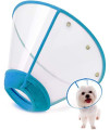 In Hand Adjustable Pet Recovery Collar Dog Cone, Us Patented Product Soft Edge Plastic Cat Cone Safety Practical Protective E-Collar Anti-Bite Lick Wound Healing