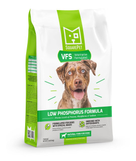 SquarePet VFS Canine Low Phosphorus Formula, Low Protein, Low Sodium, Made with Cage Free Turkey and Whole Eggs, 22 lbs