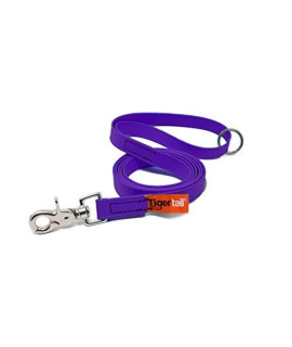 Tiger Tail Urban Nomad Dog Leash | Durable, Waterproof, Odor Proof, Easy Grip & Lightweight | Premium Coated Nylon Dog Lead | Fast Clasp | for Large, Medium & Small Dogs | Purple, 4ft