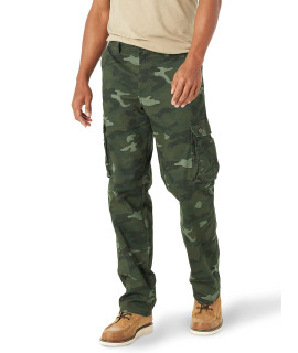 Lee Mens Wyoming Relaxed Fit cargo Pant, green camo, 36W x 30L